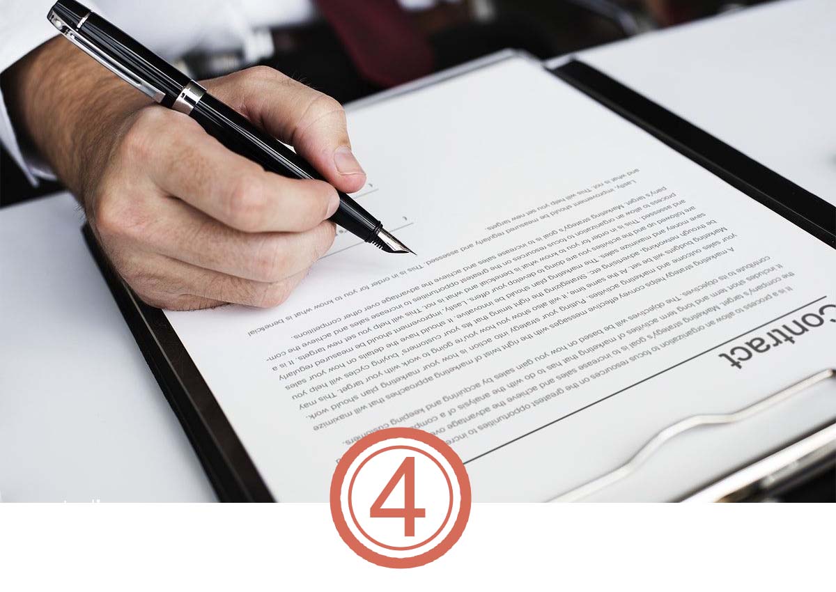 Signing a contract