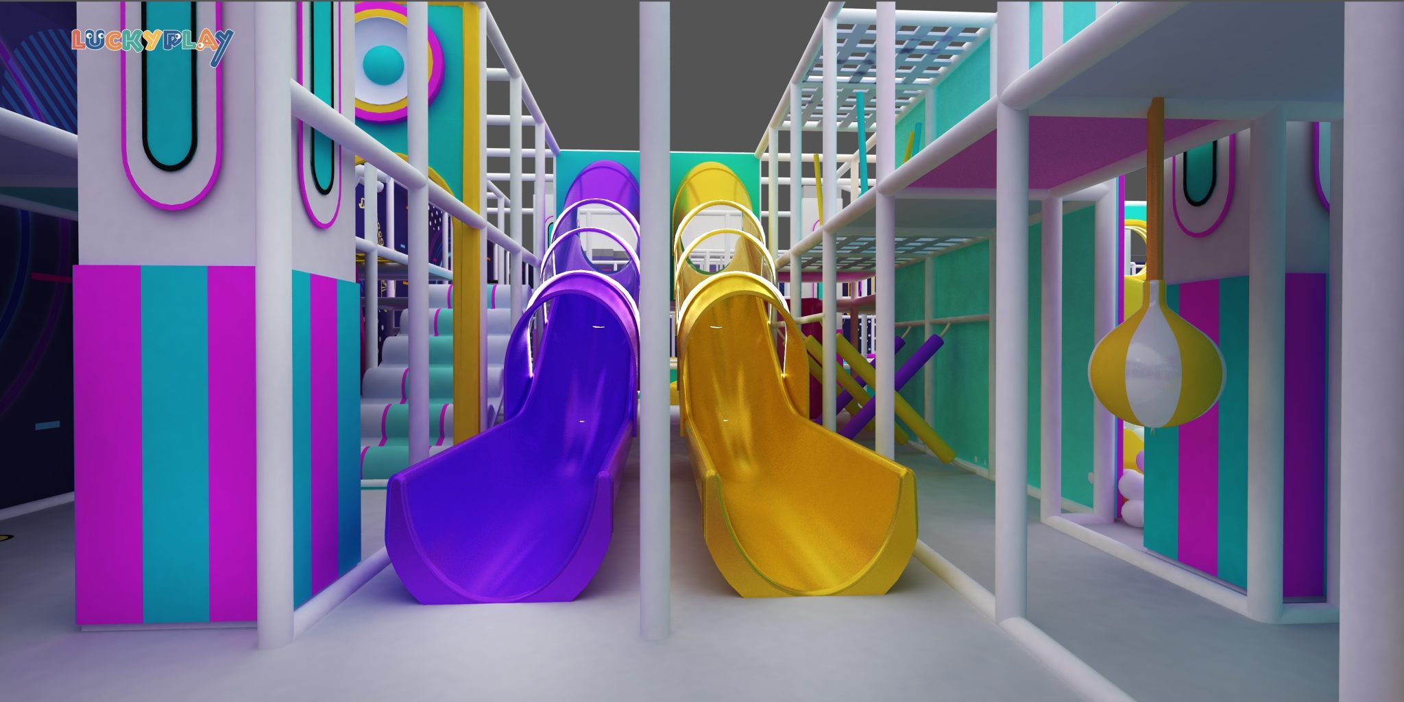 Weird Sound Wave Theme Indoor Playground