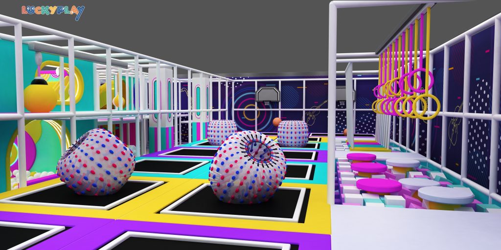 Weird Sound Wave Theme Indoor Playground