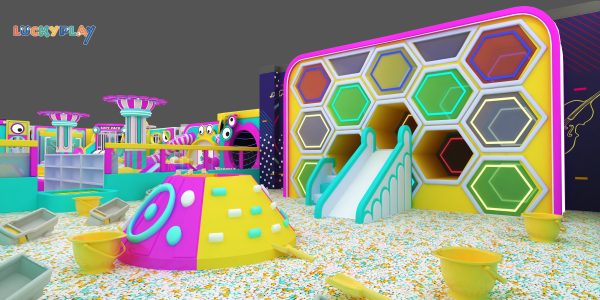 Weird Sound Wave Theme Indoor Playground
