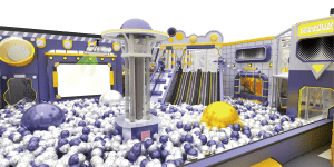 Design drawing of quantum theme indoor playground