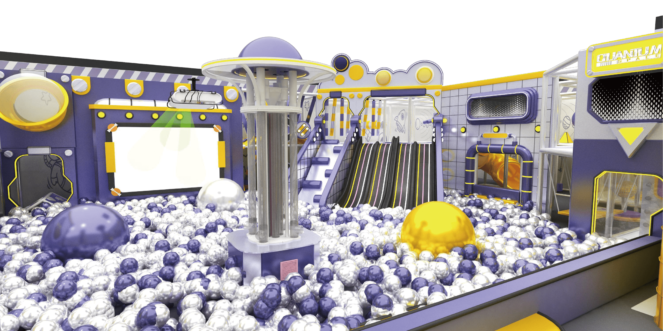 Design drawing of quantum theme indoor playground