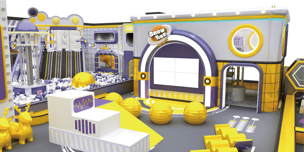 Design drawing of quantum theme indoor playground