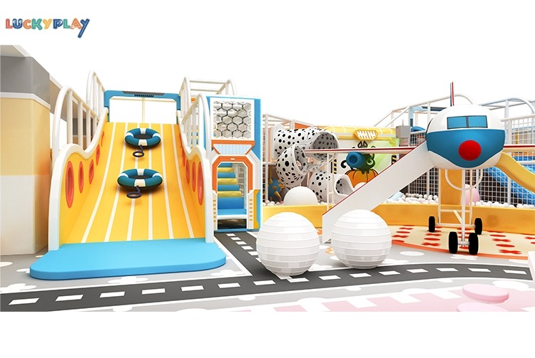 Indoor playground with airplane