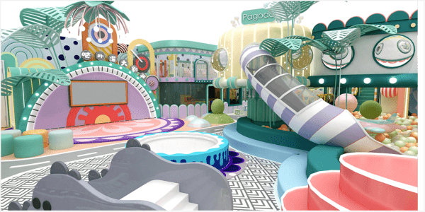 Jungle style indoor playground