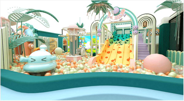 Jungle style indoor playground