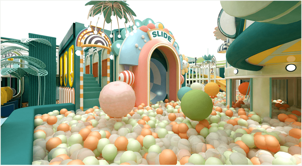 Jungle style indoor playground