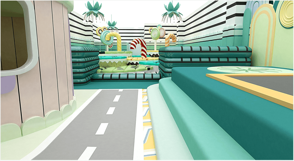 Jungle style indoor playground