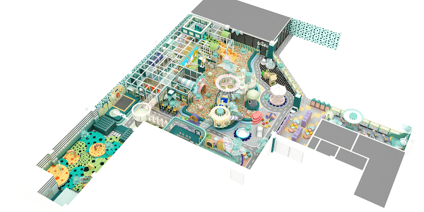 Jungle style indoor playground