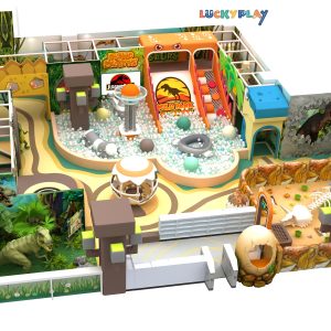 Jungle theme dinosaur style indoor playground design