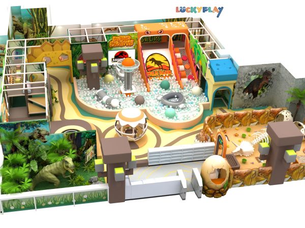 Jungle theme dinosaur style indoor playground design