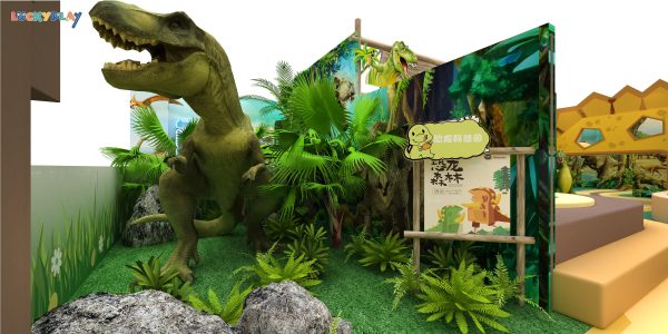Jungle theme dinosaur style indoor playground design