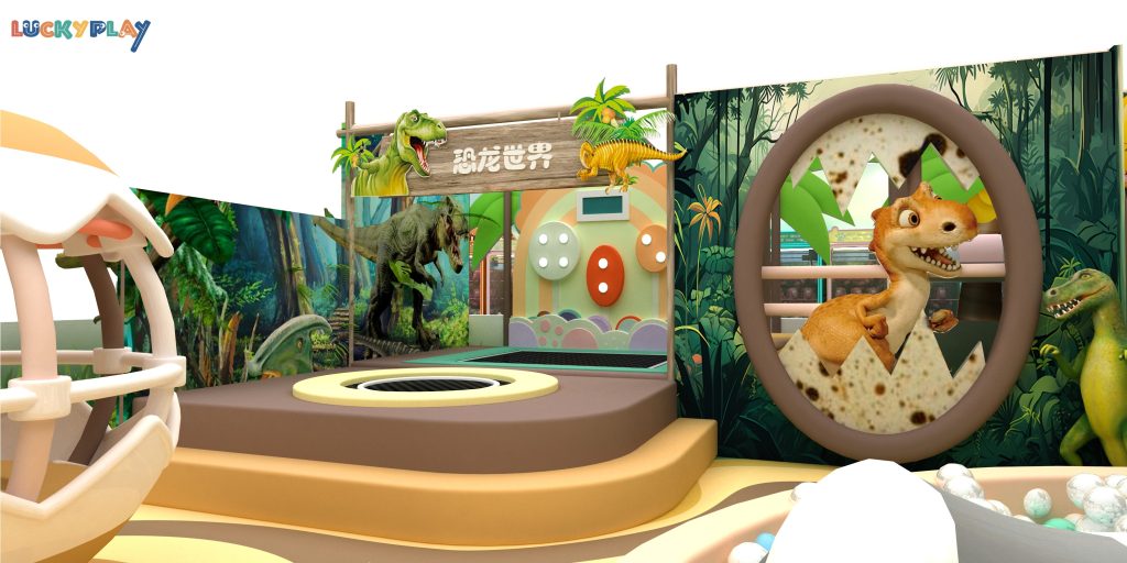 Jungle theme dinosaur style indoor playground design