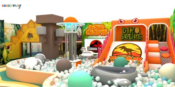 Jungle theme dinosaur style indoor playground design