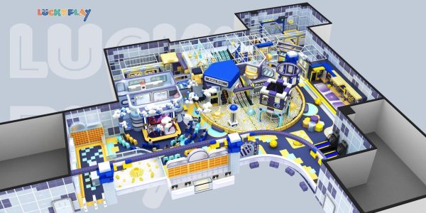 Design drawing of quantum theme indoor playground