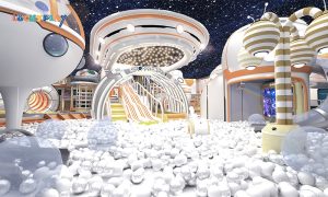 Space themed indoor playground design